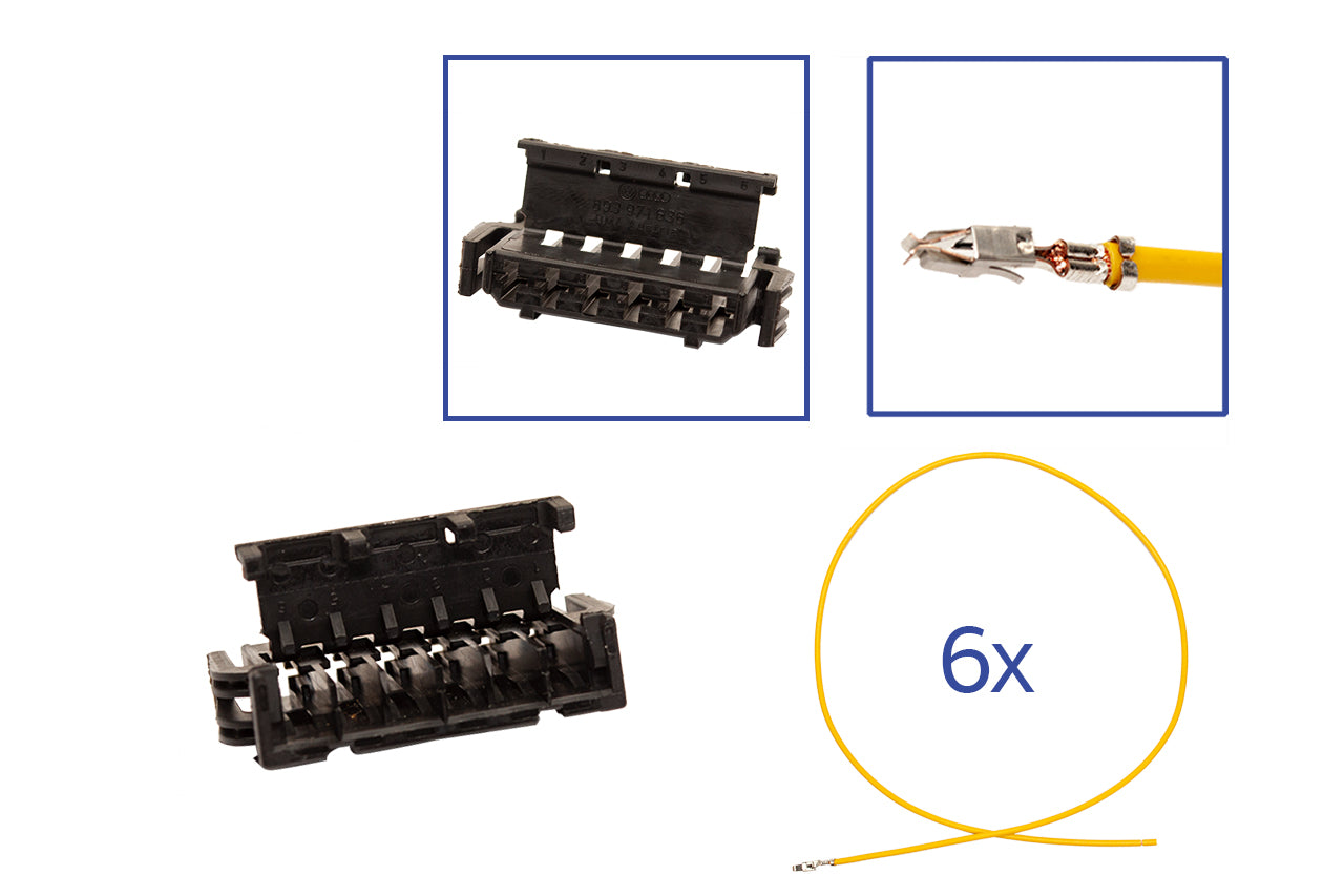 Repair kit connector 6 pin 893 971 636 plug housing for VW Audi Seat Skoda