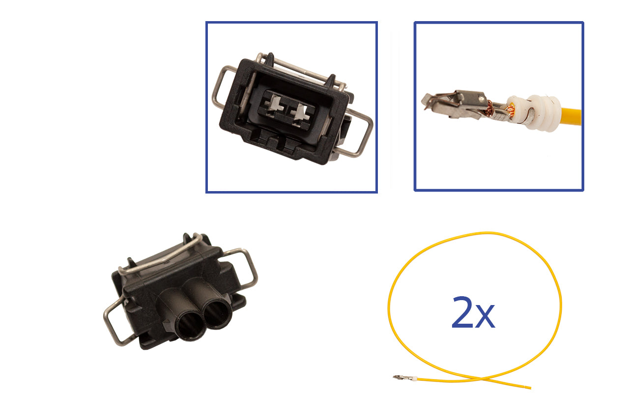 Repair kit connector 2 pin 357 972 752, A 007 545 16 26 plug housing for VW Audi Seat Skoda