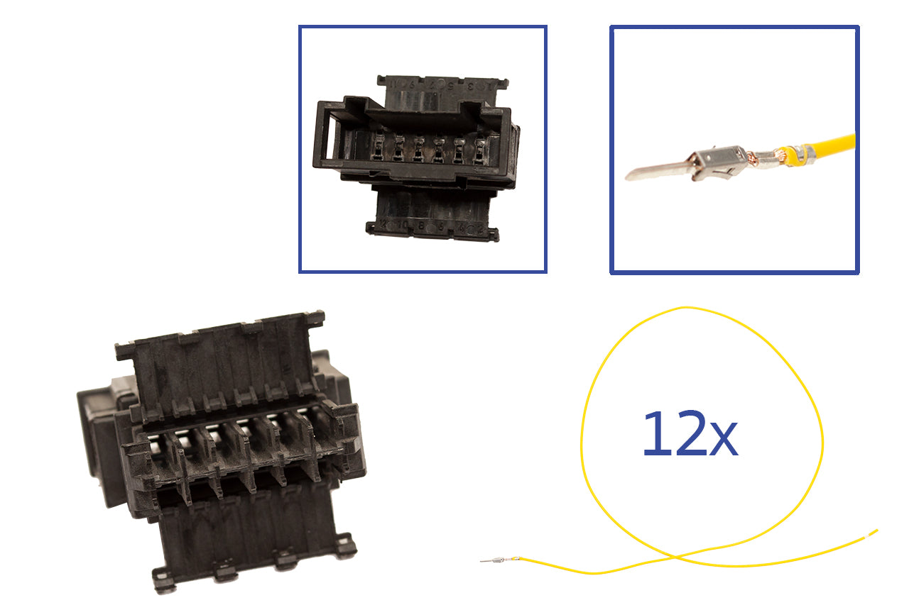 Repair kit connector 12 pin 6Q0 972 736 socket housing for VW Audi Seat Skoda