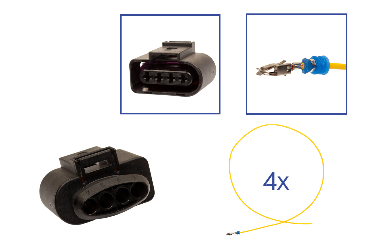 Repair kit connector 4 pin 1J0 973 724 plug housing for VW Audi Seat Skoda