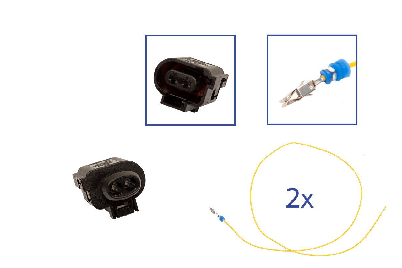 Repair kit connector 2 pin 1J0 973 722 A plug housing for VW Audi Seat Skoda