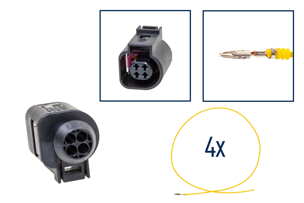 Repair kit connector 4 pin 4B0 973 712 plug housing for VW Audi Seat Skoda