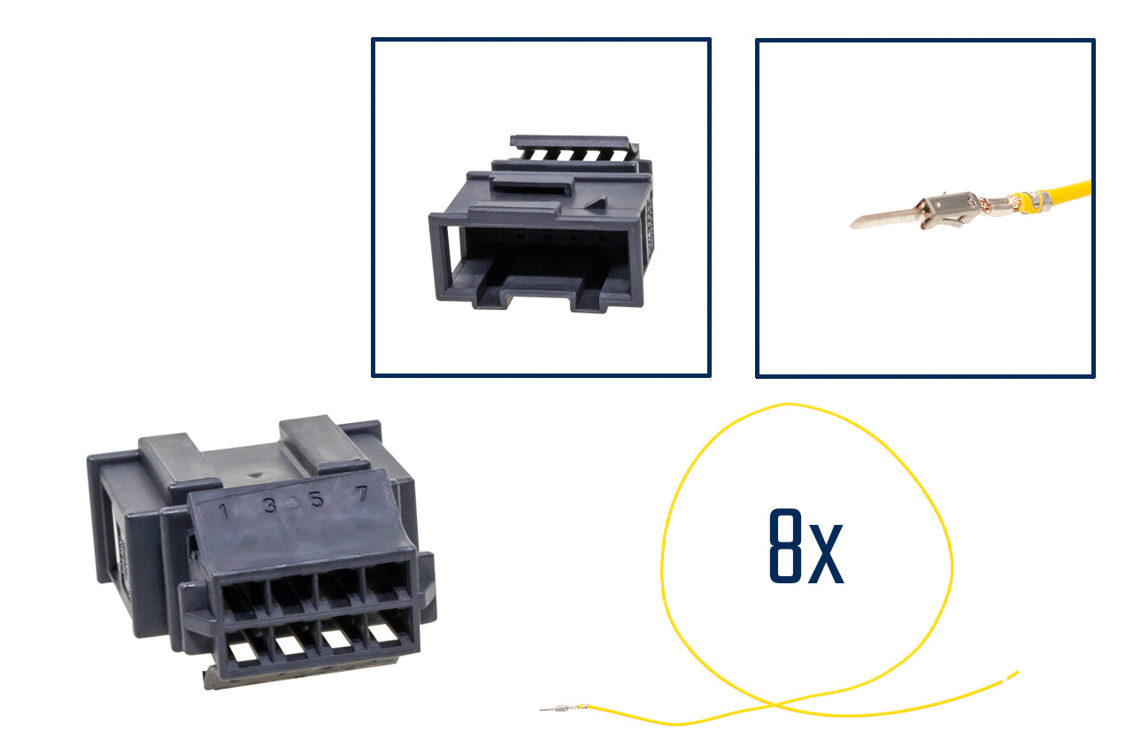 Repair kit connector 8 pin 3B0 972 734 plug housing for VW Audi Seat Skoda
