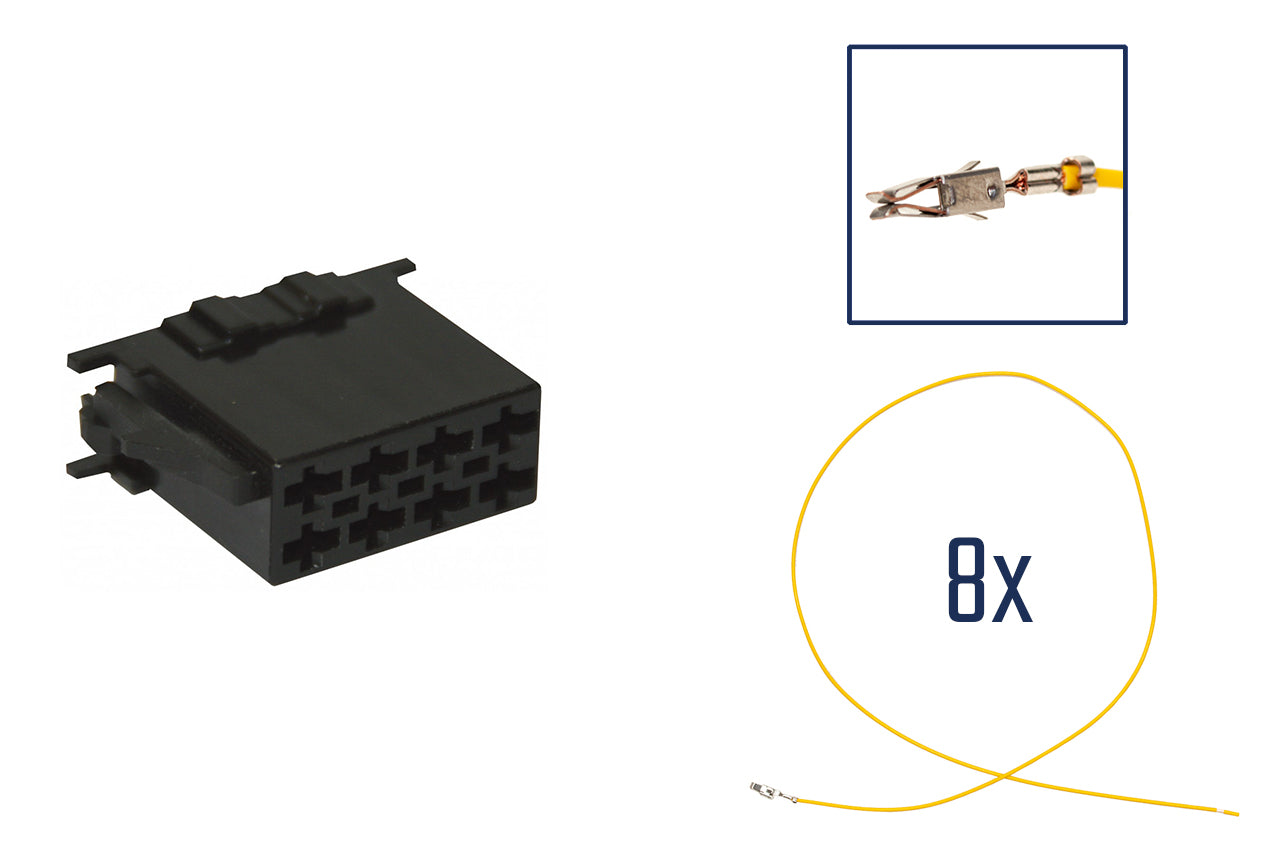 Repair kit connector 8 pin for ISO power connector housing