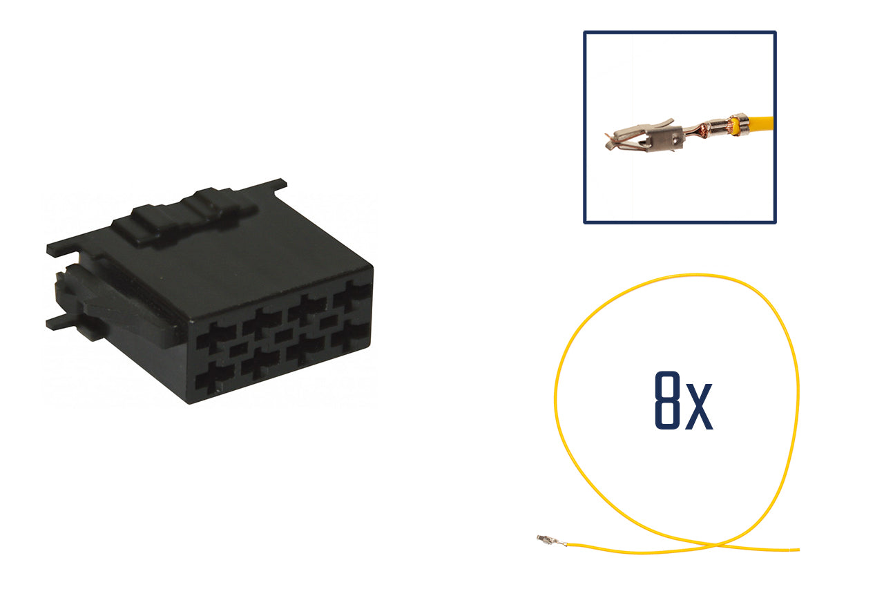 Repair kit connector 8 pin for ISO power connector housing