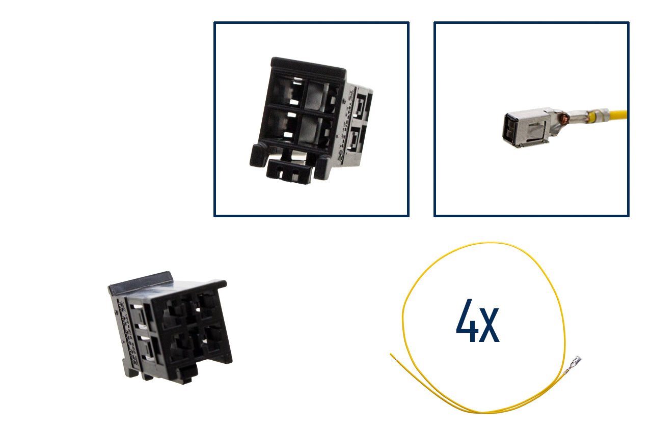 Repair kit connector 4 pin plug housing Hirschmann 4 MB A 220 545 3928