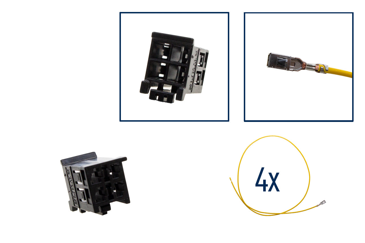 Repair kit connector 4 pin plug housing Hirschmann 4 MB A 220 545 3928