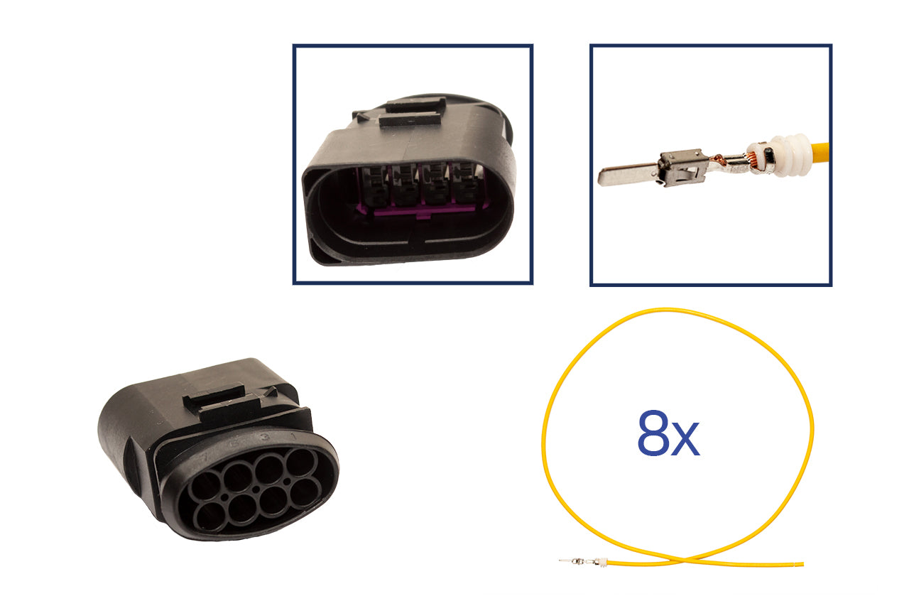 Repair kit connector 4 pin 8D0 973 834 plug housing for VW Audi Seat Skoda