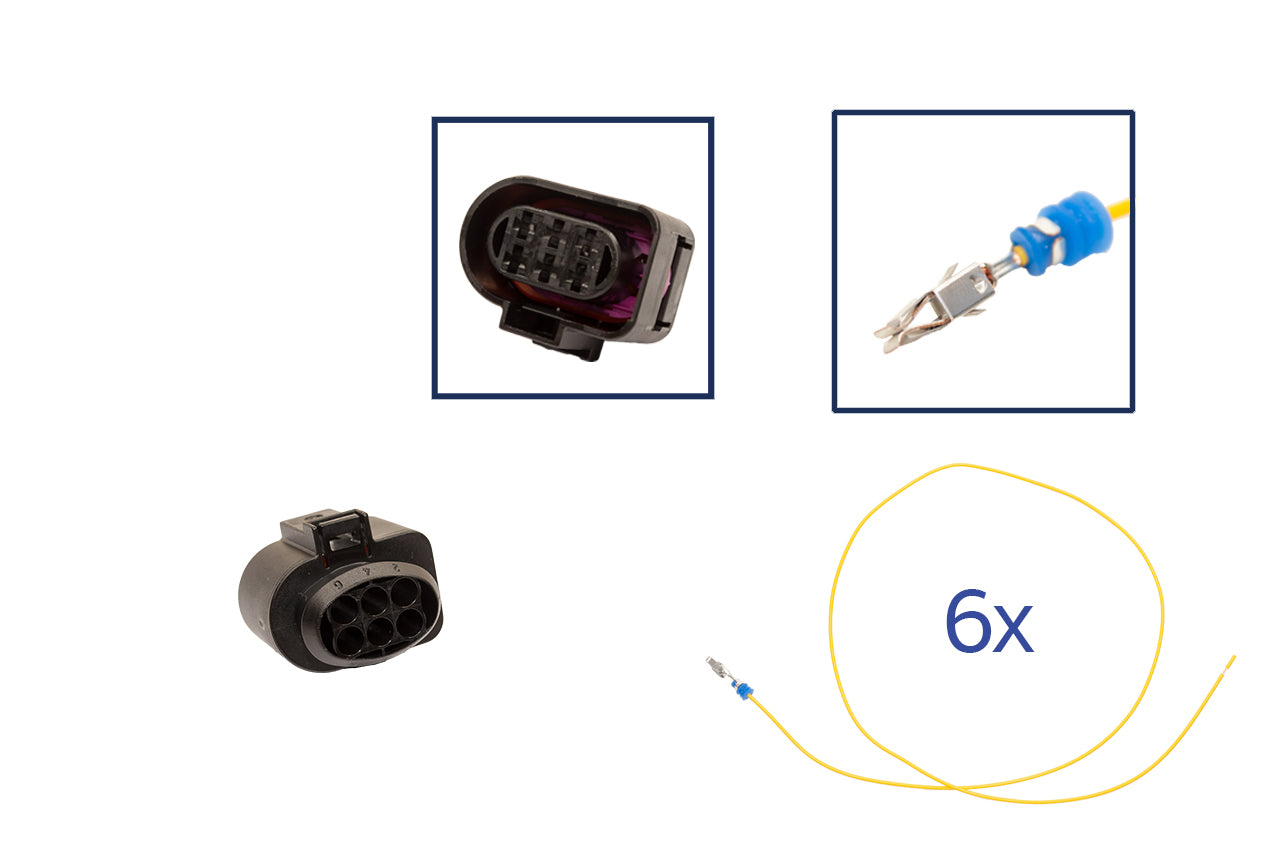 Repair kit connector 6 pin 1J0 973 733 plug housing for VW Audi Seat Skoda