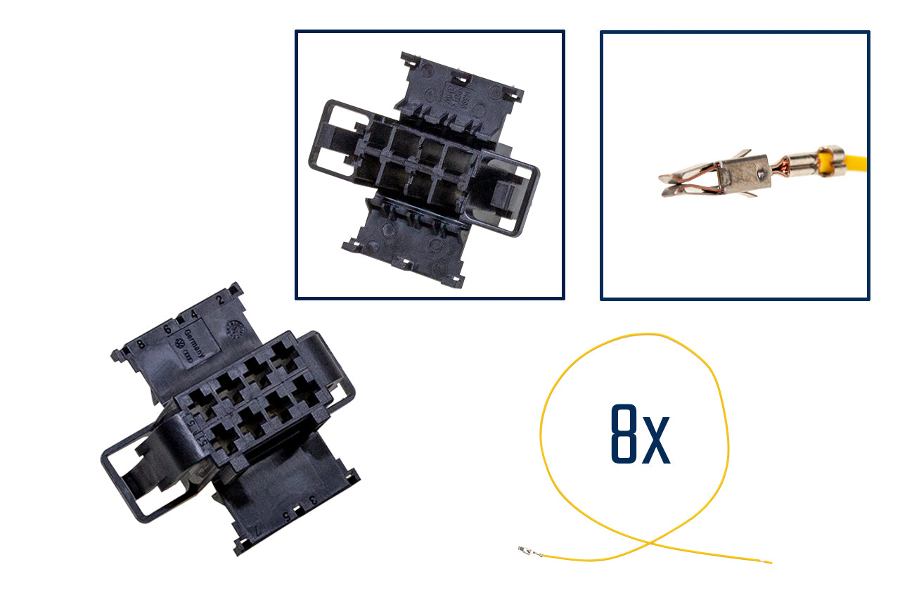 Repair kit connector 8 pin 1J0 972 724 / 191 972 724 plug housing for VW Audi Seat Skoda
