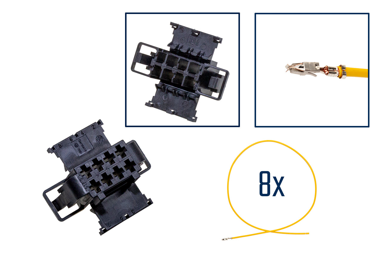 Repair kit connector 8 pin 1J0 972 724 / 191 972 724 plug housing for VW Audi Seat Skoda