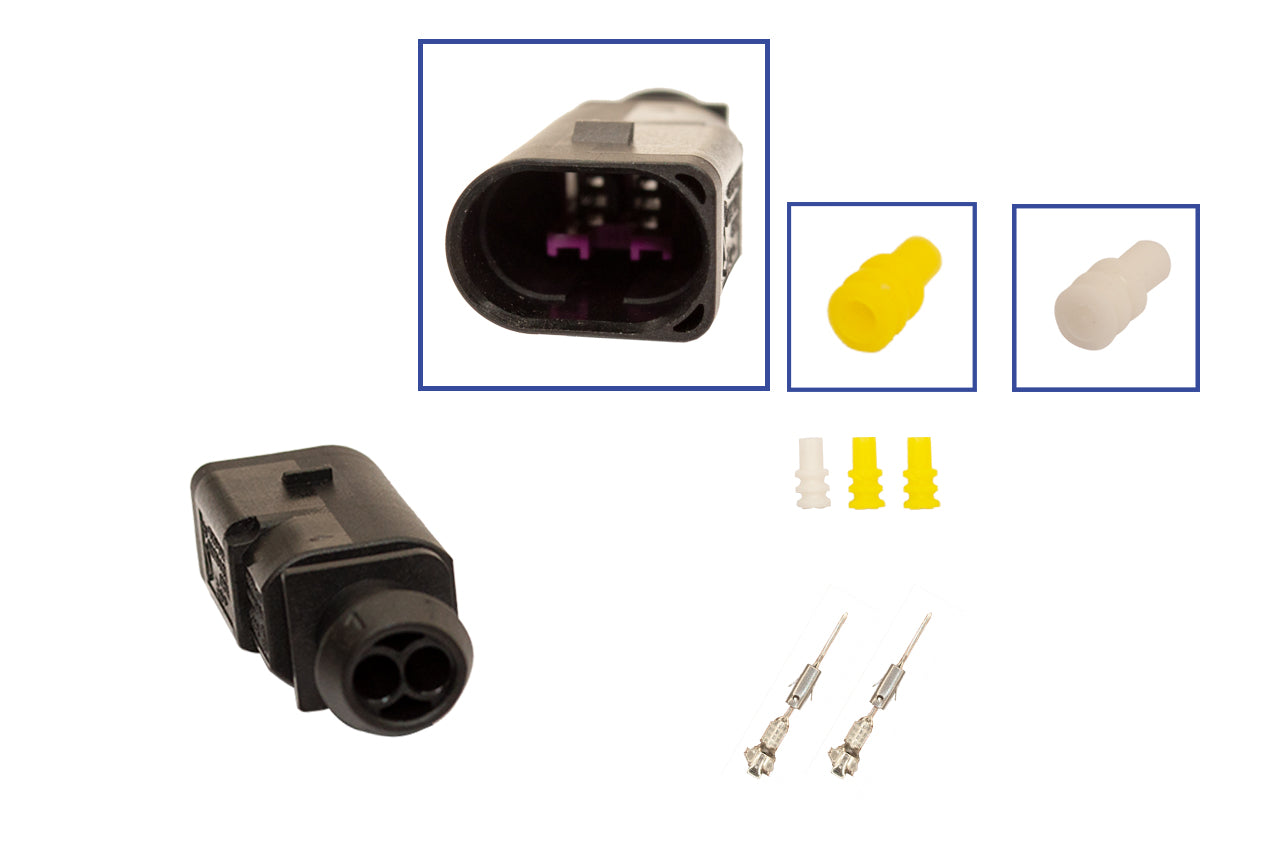 Repair kit connector 2 pin 1J0 973 802 plug housing for VW Audi Seat Skoda