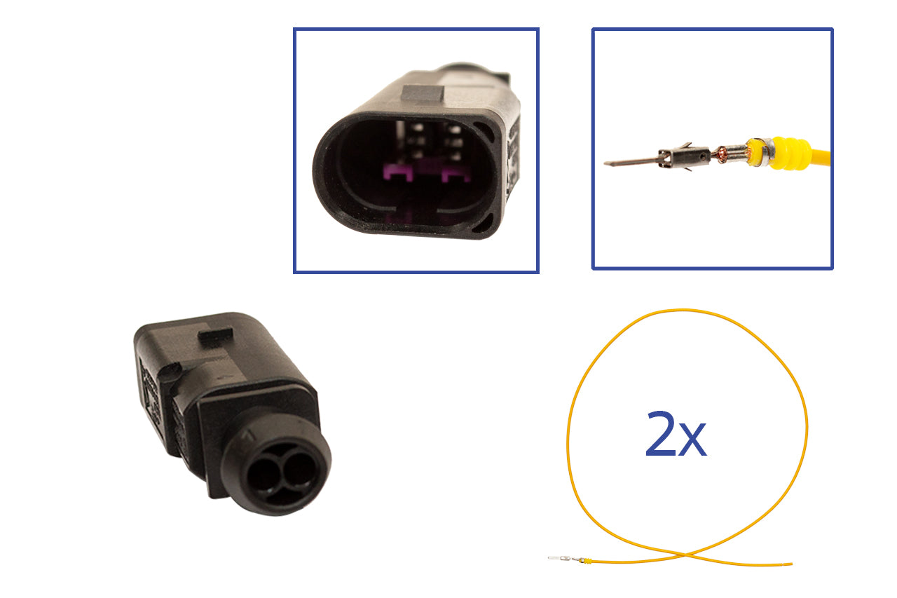 Repair kit connector 2 pin 1J0 973 802 plug housing for VW Audi Seat Skoda