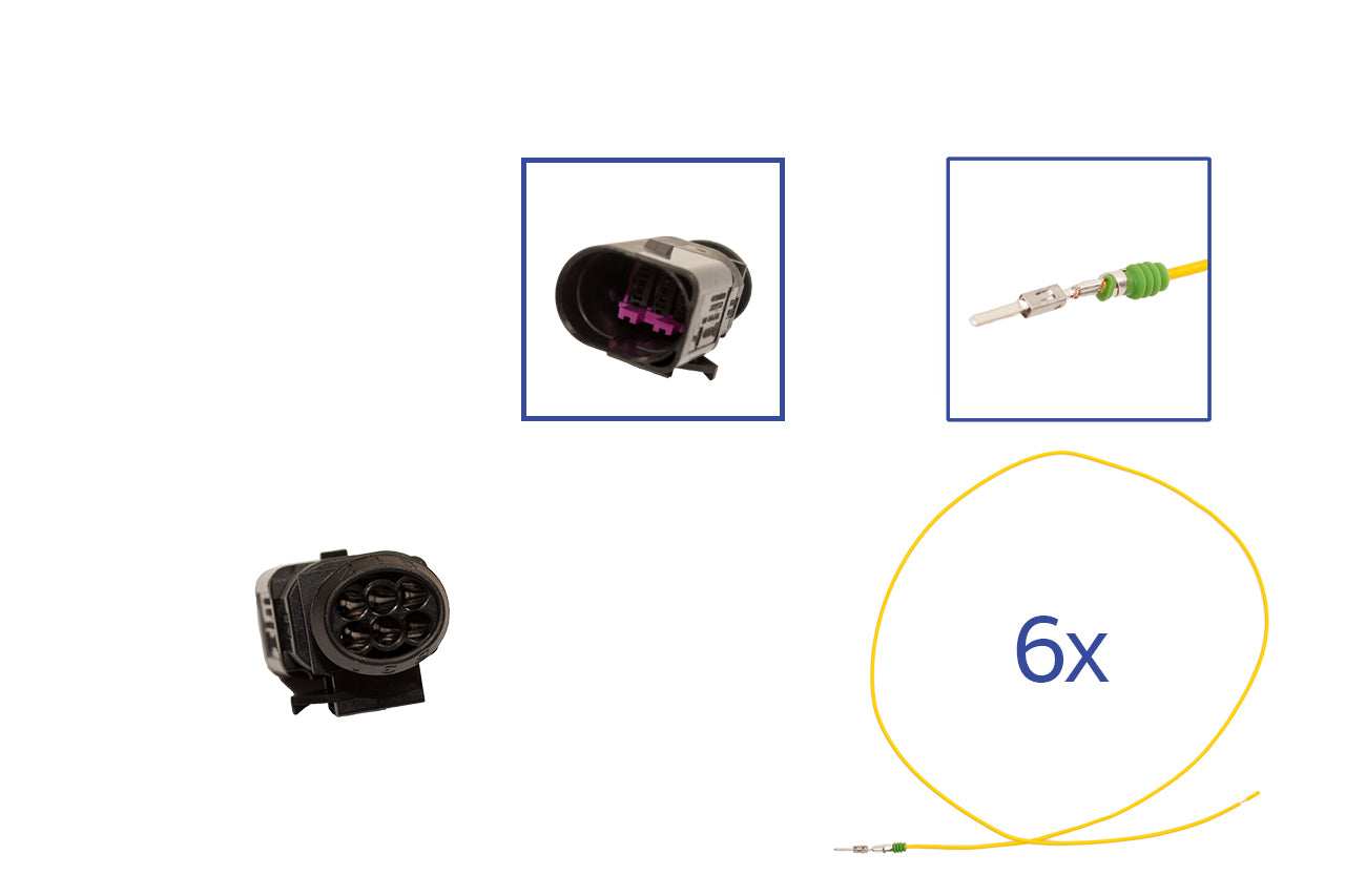 Repair kit connector 6 pin 3B0 973 813 plug housing for VW Audi Seat Skoda