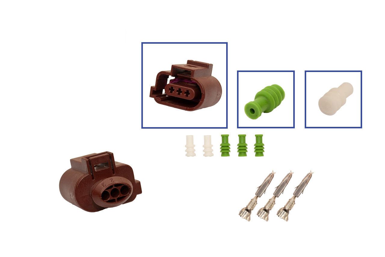 Repair kit connector 3 pin 3B0 973 703 A plug housing for VW Audi Seat Skoda
