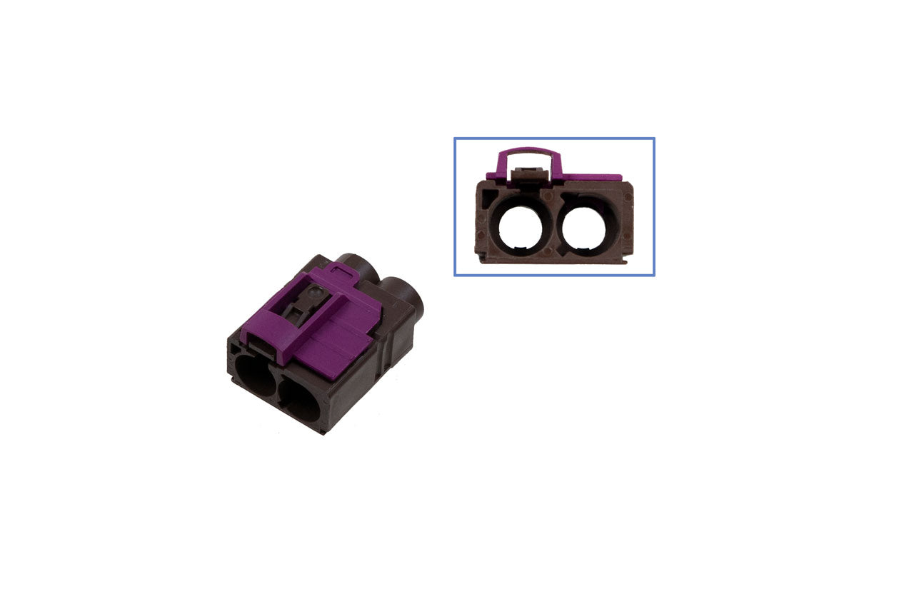 FAKRA double-socket housing - female like 6Q0 035 608 K