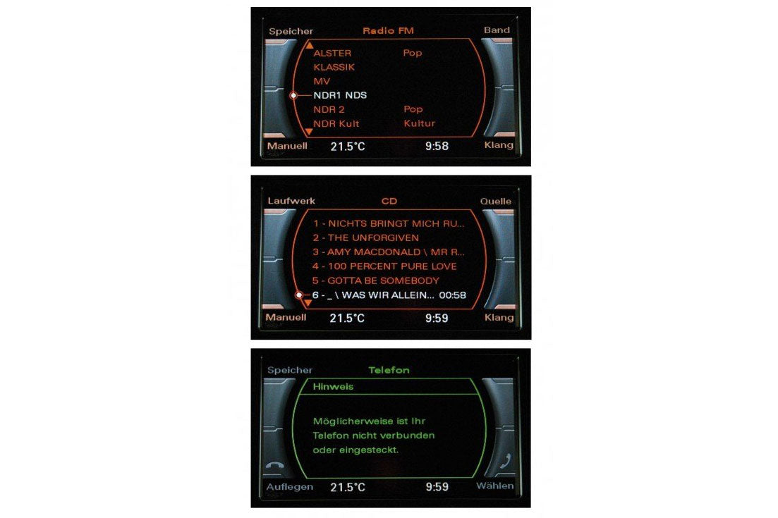 Radio Chorus Upgrade to Radio Concert, Symphonie for Audi A5 8T