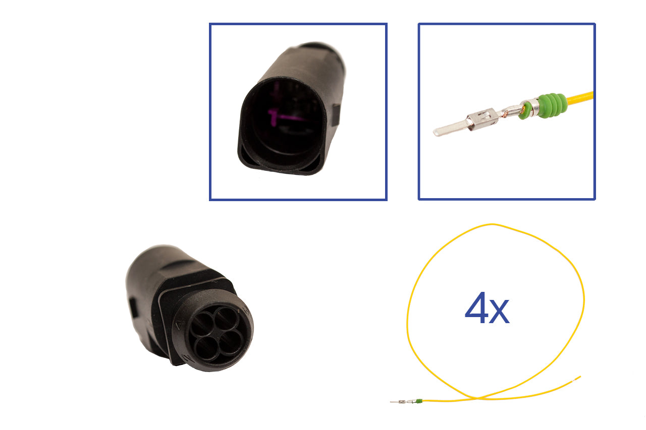 Repair kit connector 4 pin 4B0 973 812 plug housing for VW Audi Seat Skoda