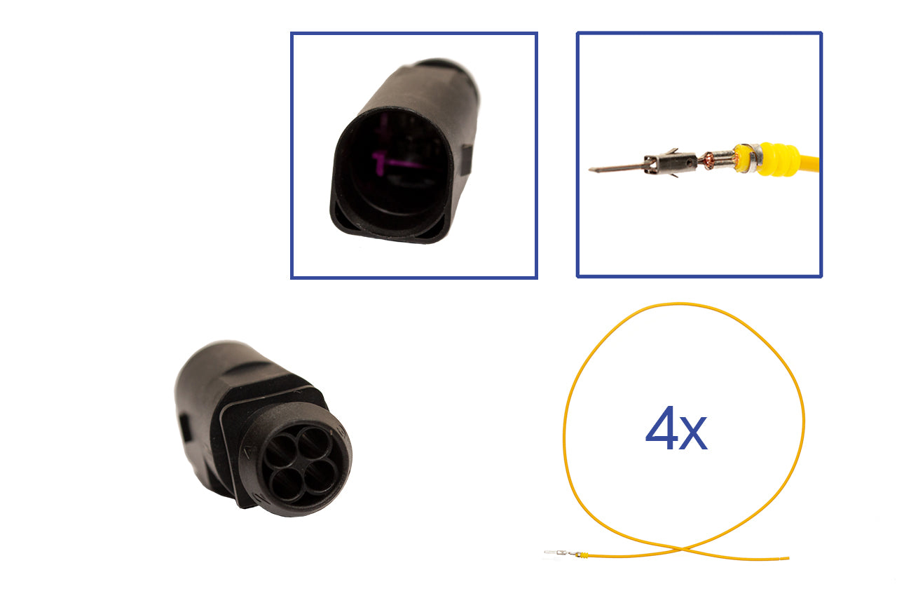 Repair kit connector 4 pin 4B0 973 812 plug housing for VW Audi Seat Skoda