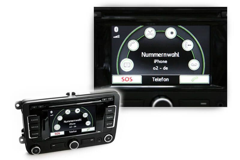 VW RNS 315 Mobiltelefonförberedelse Bluetooth 38099