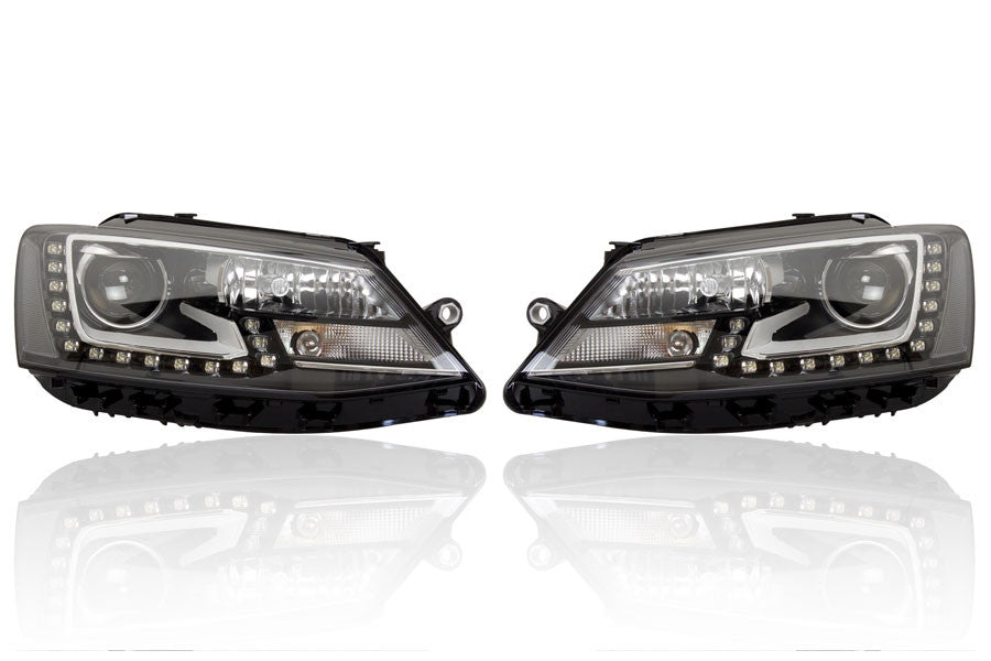Bi-xenon headlights incl. auto leveling control LED DRL for VW Jetta 5C