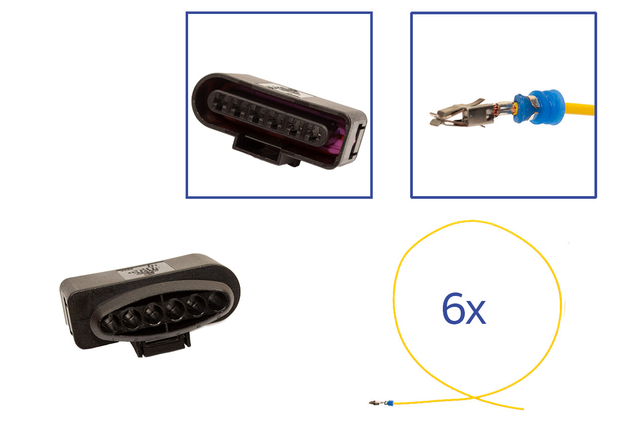 Repair kit connector 6 pin 1J0 973 726 plug housing for VW Audi Seat Skoda