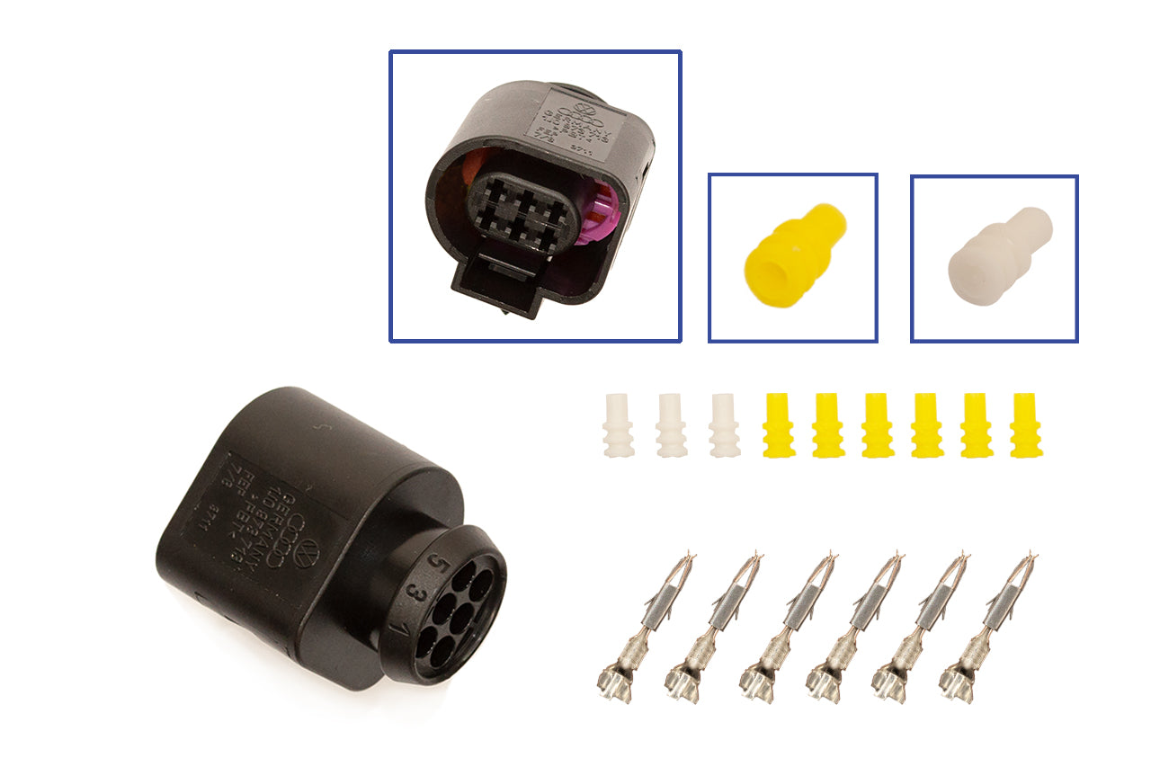 Repair kit connector 6 pin 1J0 973 713 socket housing for VW Audi Seat Skoda