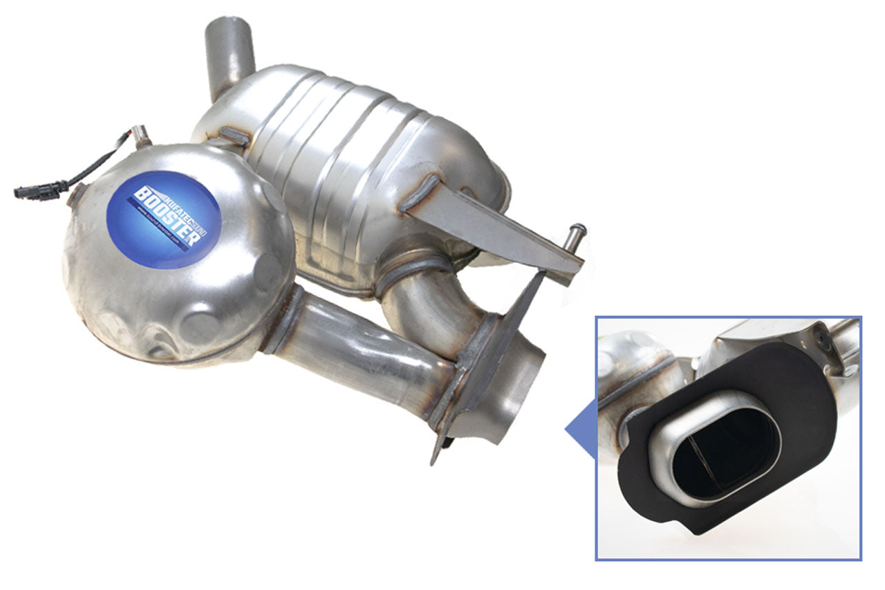 Original rear silencer left incl. sound generator for Audi A6, A7 4G