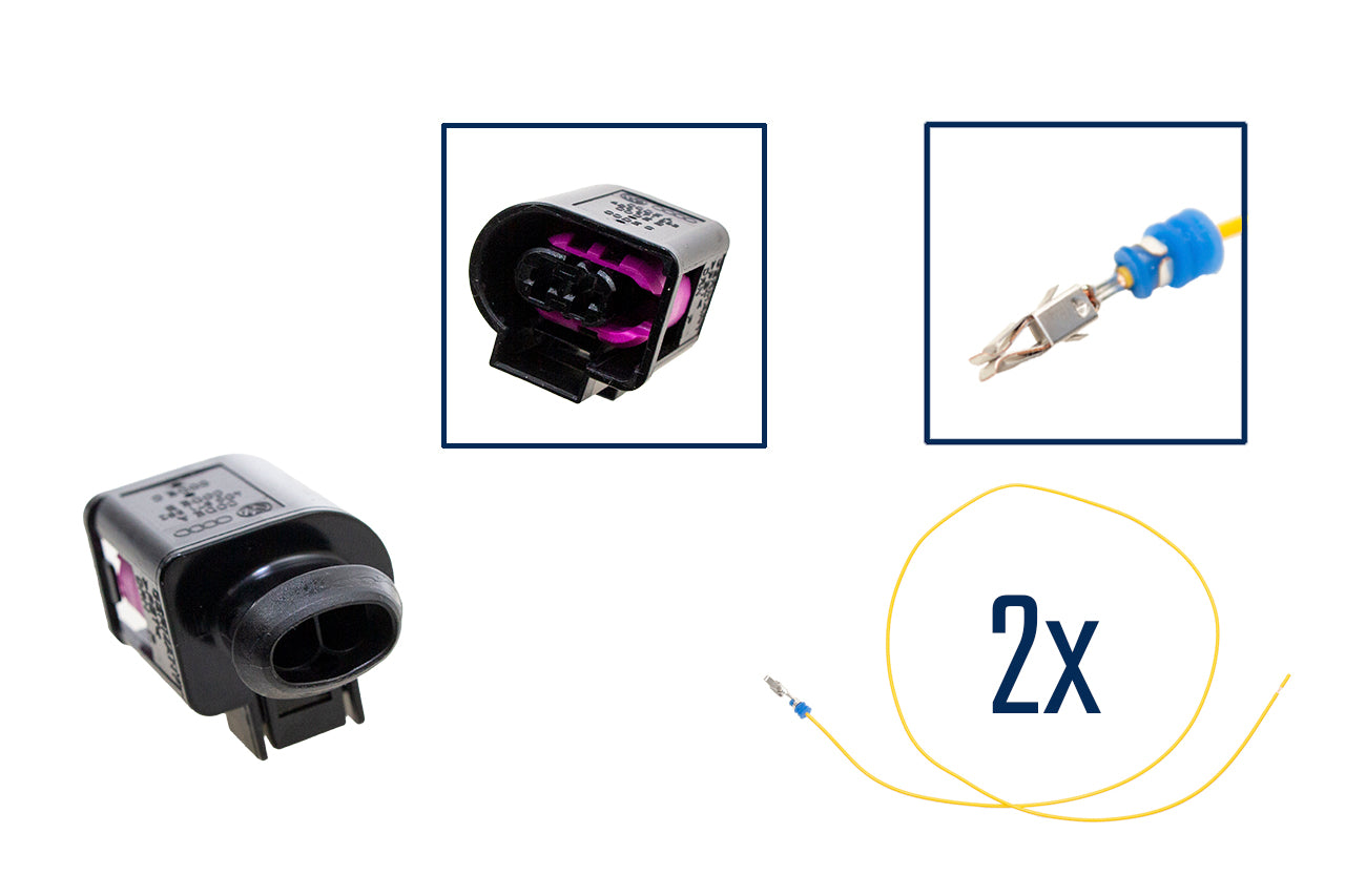 Repair kit connector 2 pin 4D0 971 992 plug housing for VW Audi Seat Skoda