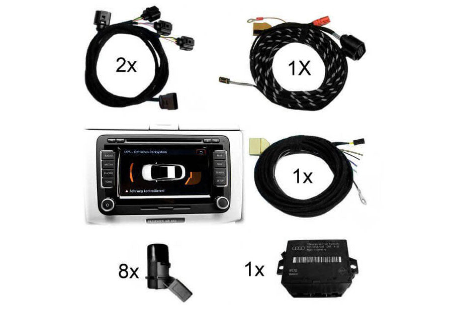 Complete set Skoda front & rear Parking Assist incl. OPS for Skoda Superb 3T