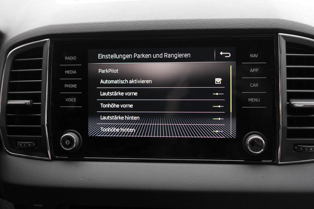 Complete set parking aid plus OPS front + rear for Skoda Karoq NU7