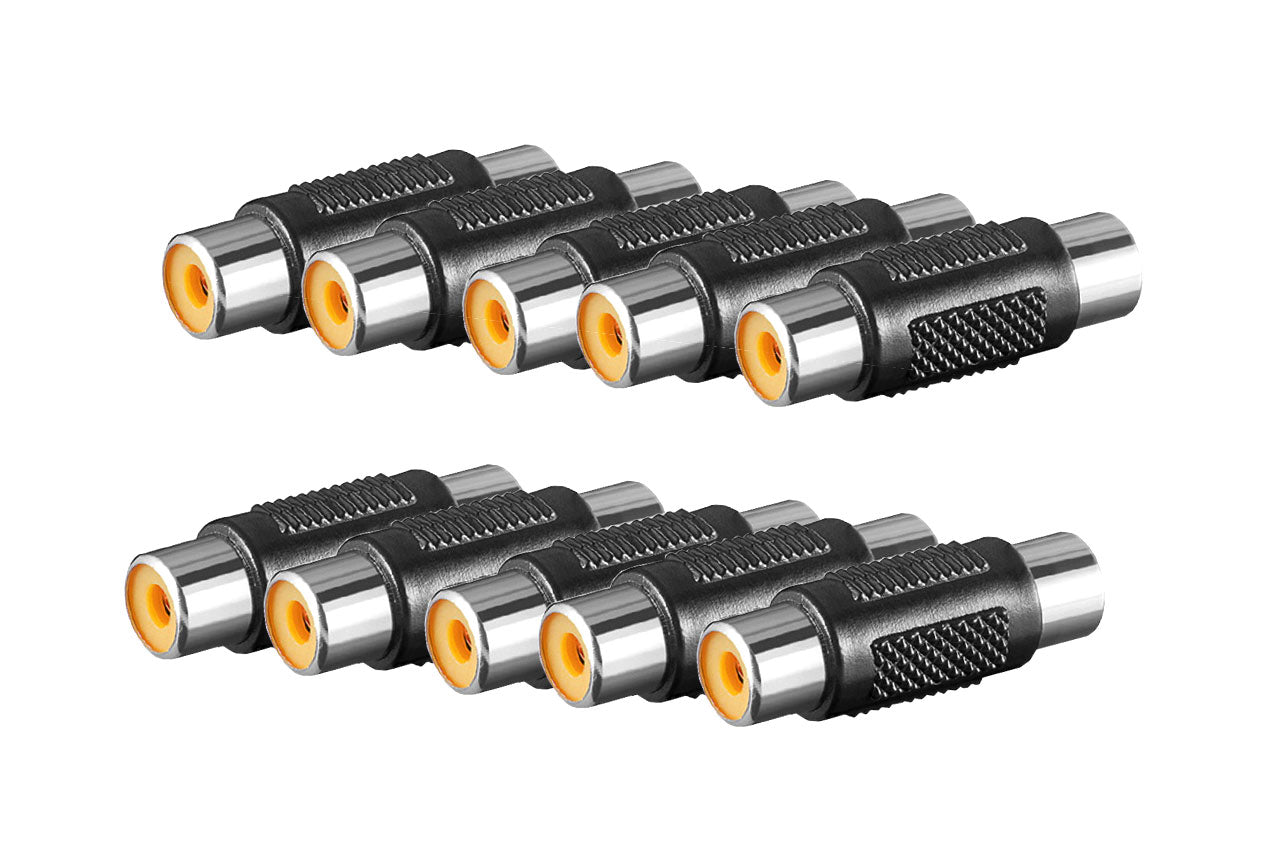 RCA connector Ampire, 1 channel (coupling to coupling), bundle of 10