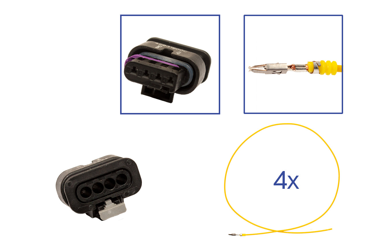 Repair kit connector 4 pin 4B0 973 712A plug housing for VW Audi Seat Skoda
