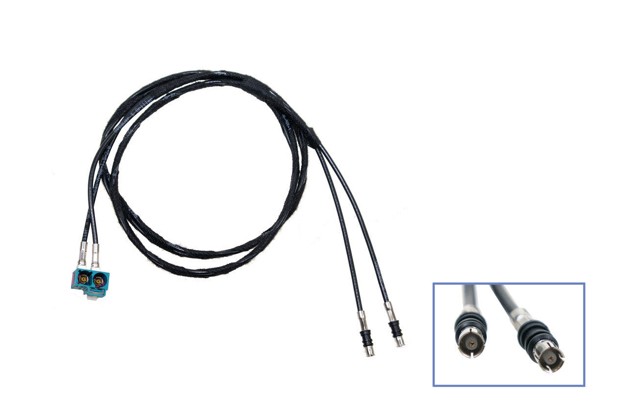 Fakra-cable 2x angle-socket (female) to 2x socket (female)