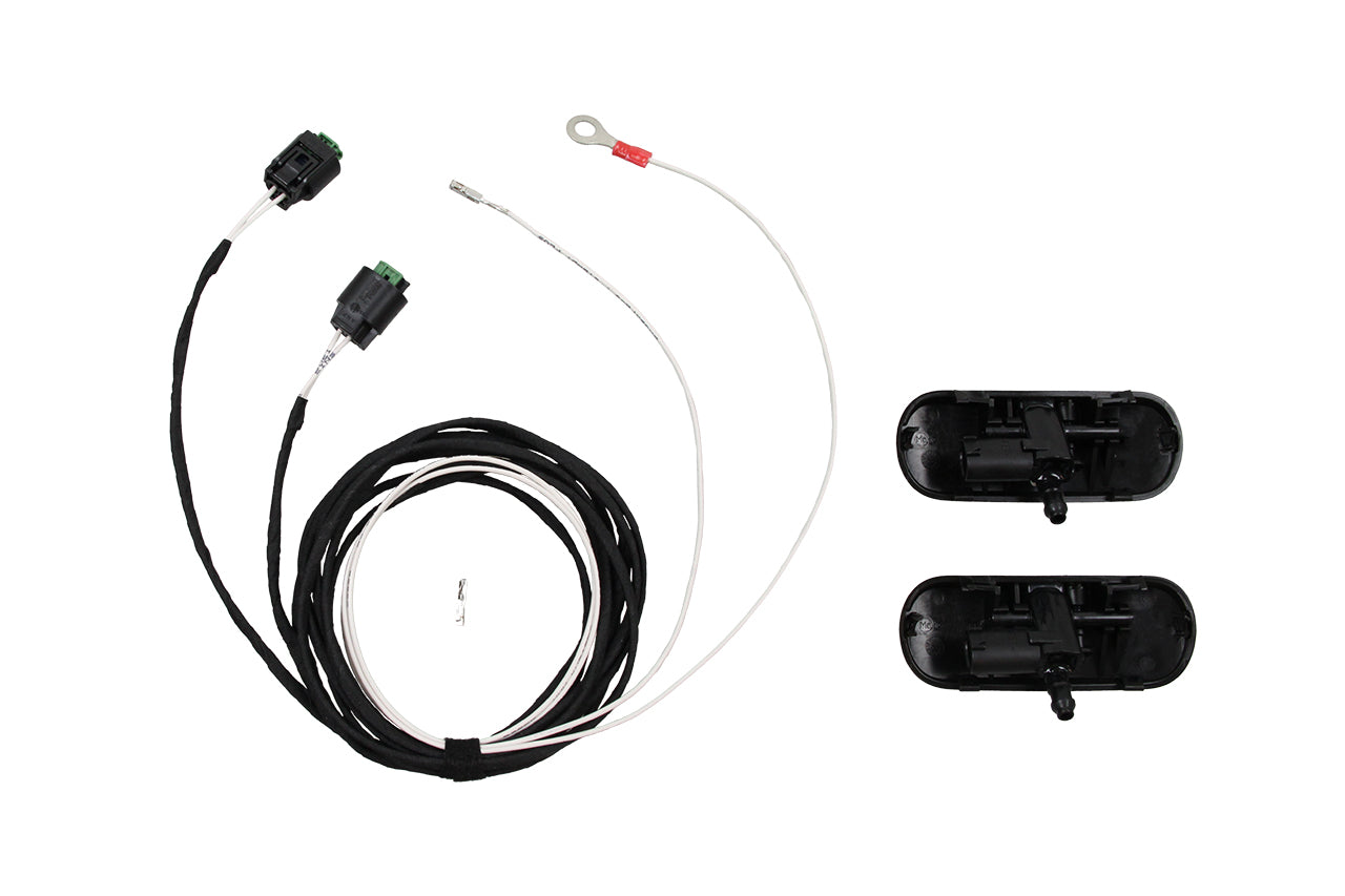 Complete set of heated windshield washer nozzles for VW Amarok 2H, S6, Caddy SA, SB