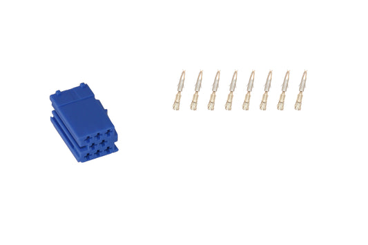 Repair kit connector 8 pin for MINI ISO connector housing blue