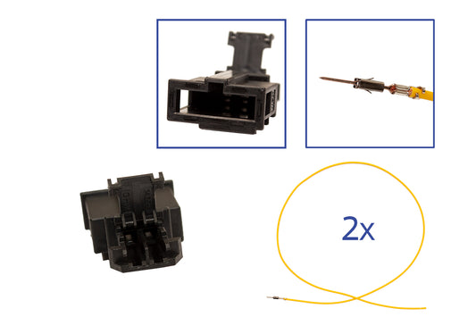 Repair kit connector 2 pin 3B0 972 712 socket housing for VW Audi Seat Skoda