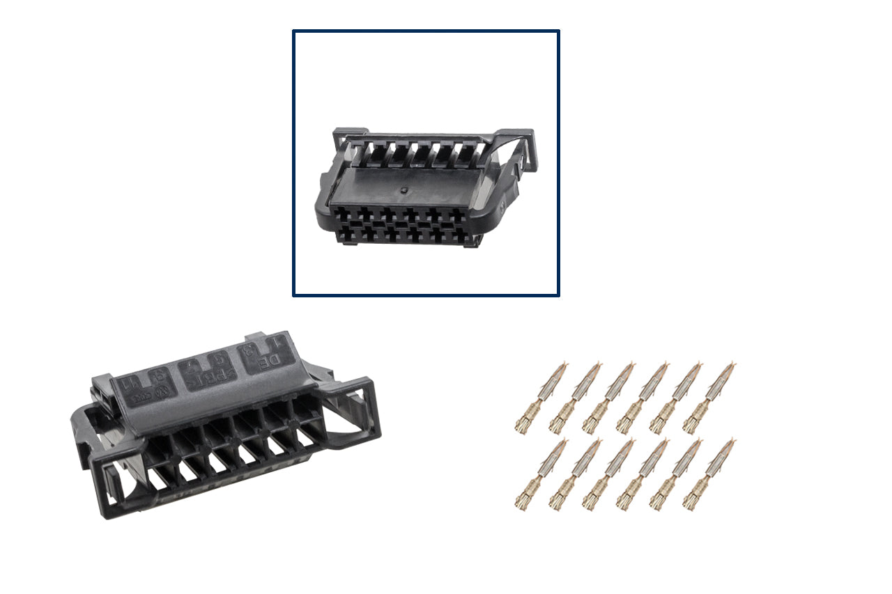Repair kit connector 12 pin 3B0 972 726 / 6Q0 972 726 plug housing for VW Audi Seat Skoda