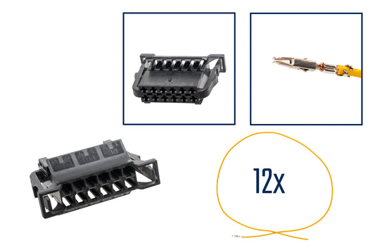 Repair kit connector 12 pin 3B0 972 726 / 6Q0 972 726 plug housing for VW Audi Seat Skoda