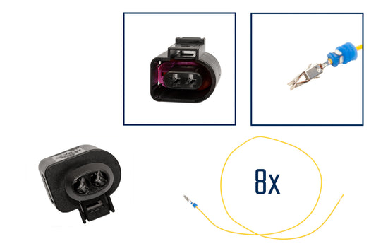 Repair kit connector 2 pin 1J0 973 722 plug housing for VW Audi Seat Skoda