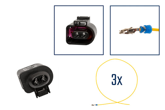 Repair kit connector 2 pin 1J0 973 722 plug housing for VW Audi Seat Skoda