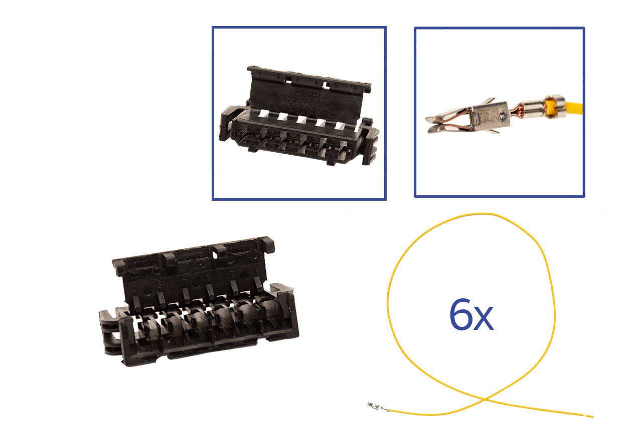 Repair kit connector 6 pin 893 971 636 plug housing for VW Audi Seat Skoda