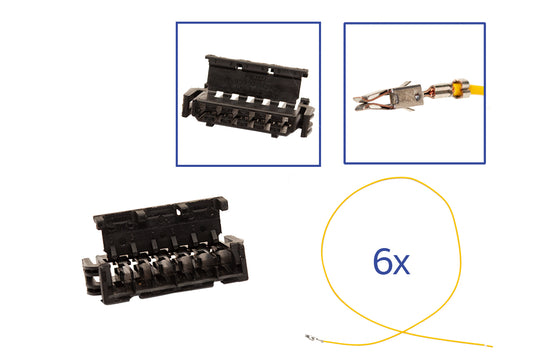 Repair kit connector 6 pin 893 971 636 plug housing for VW Audi Seat Skoda
