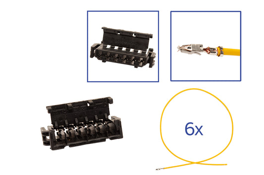 Repair kit connector 6 pin 893 971 636 plug housing for VW Audi Seat Skoda
