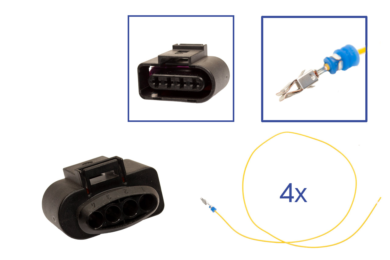 Repair kit connector 4 pin 1J0 973 724 plug housing for VW Audi Seat Skoda
