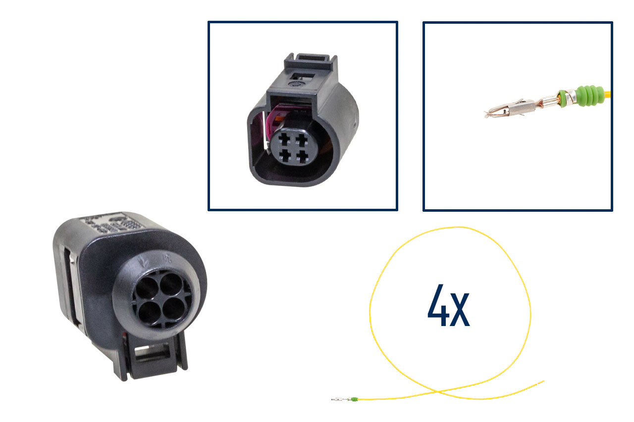Repair kit connector 4 pin 4B0 973 712 plug housing for VW Audi Seat Skoda