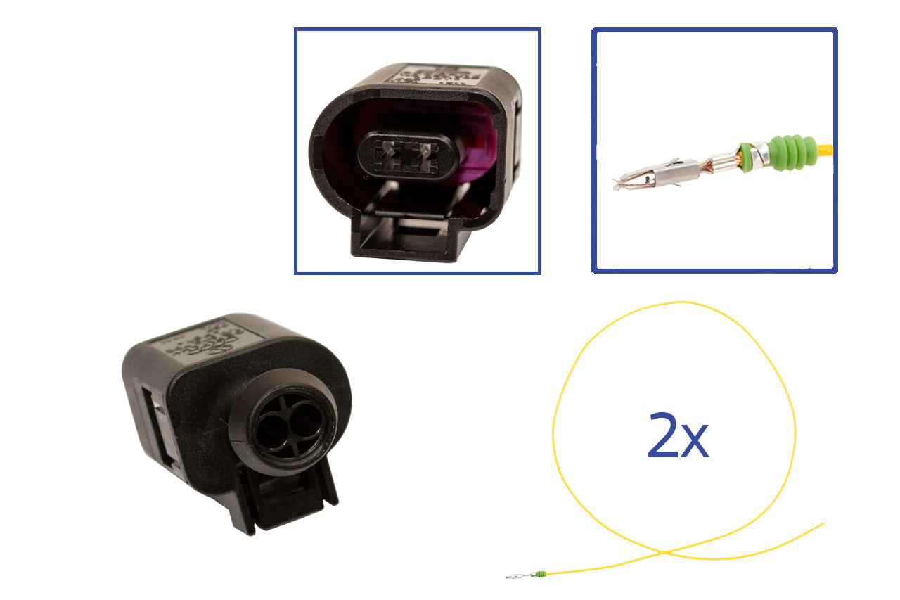 Repair kit connector 2 pin 1J0 973 702 plug housing for VW Audi Seat Skoda