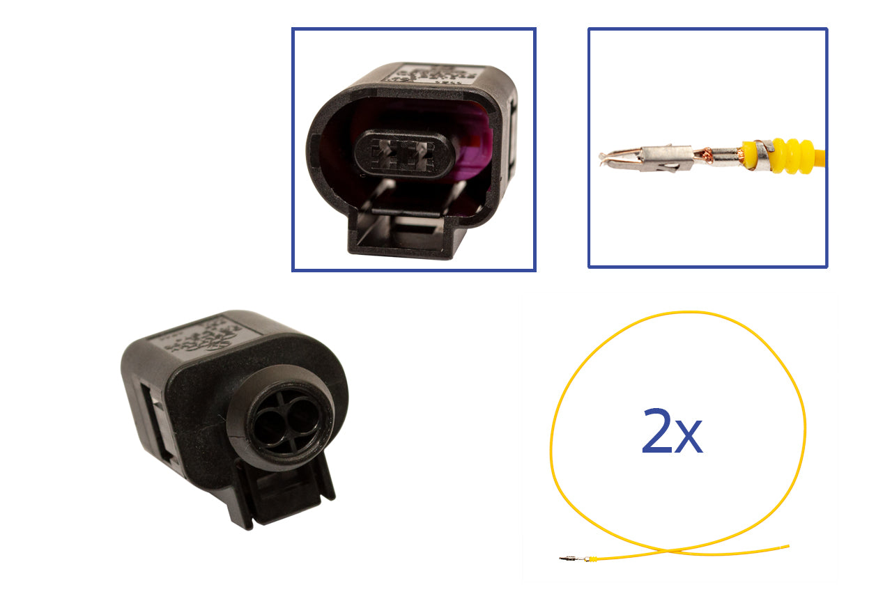 Repair kit connector 2 pin 1J0 973 702 plug housing for VW Audi Seat Skoda