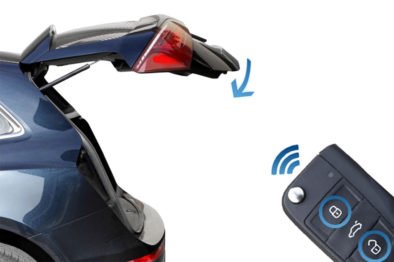 Tailgate module for closing the tailgate with standard remote control ...