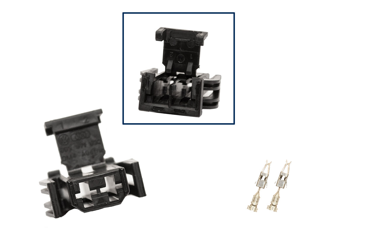 Repair kit connector 2 pin 893 971 632 flat contact housing for VW Audi Seat Skoda